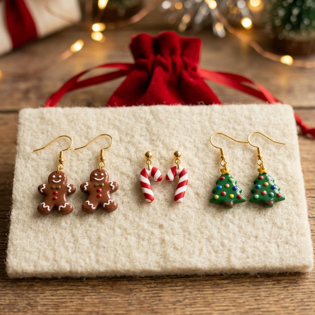 Christmas Cookie Earring Set
