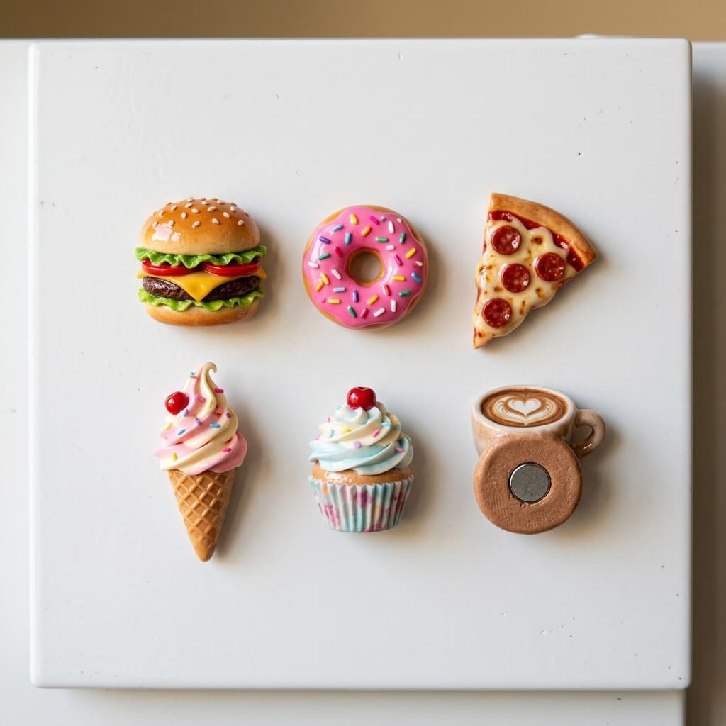 Mini Food Fridge Magnet Set