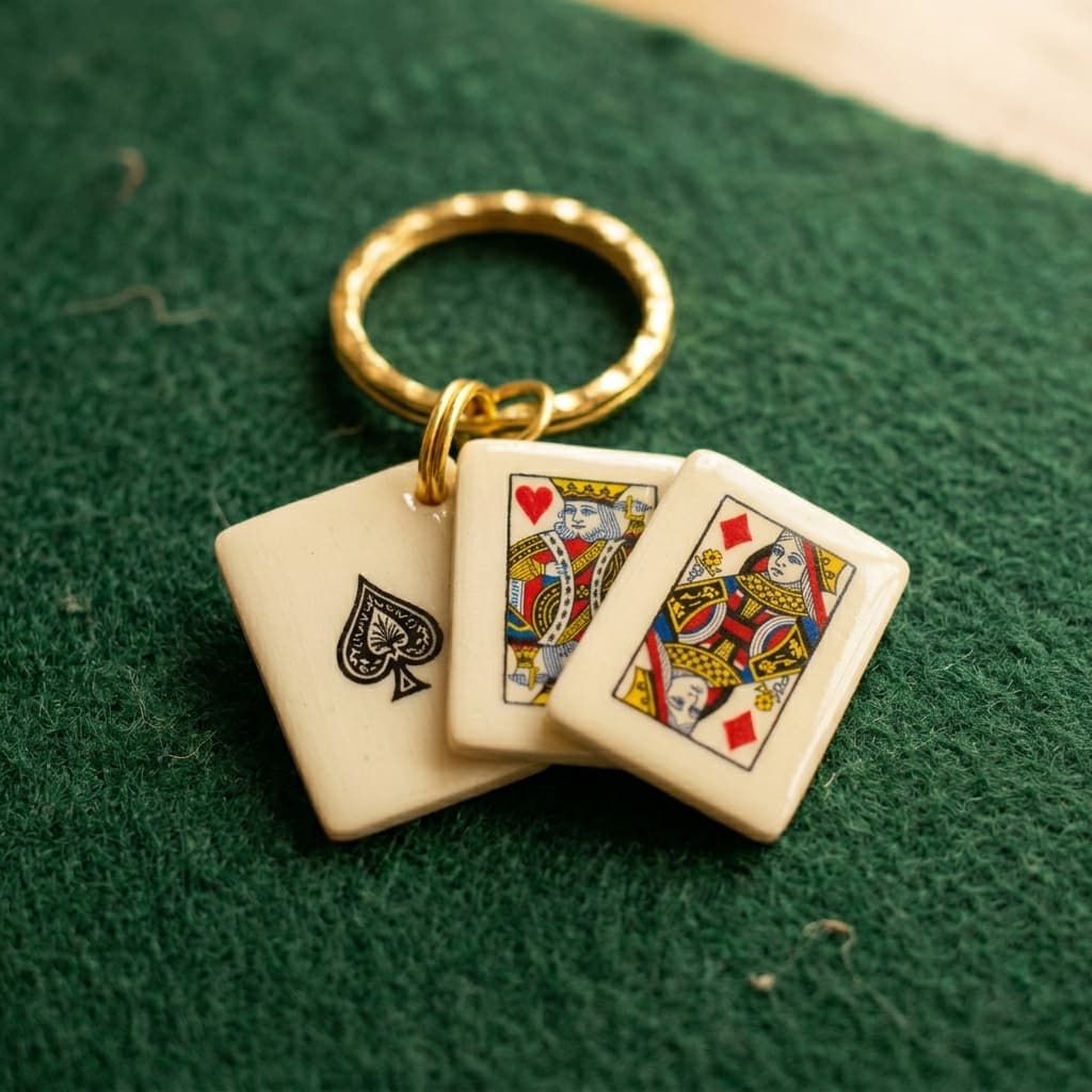 Mini Playing Cards Keychain