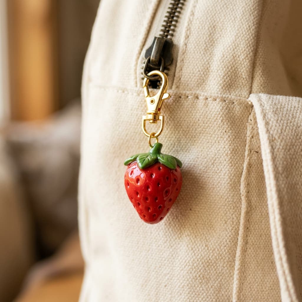 Strawberry Bag Charm